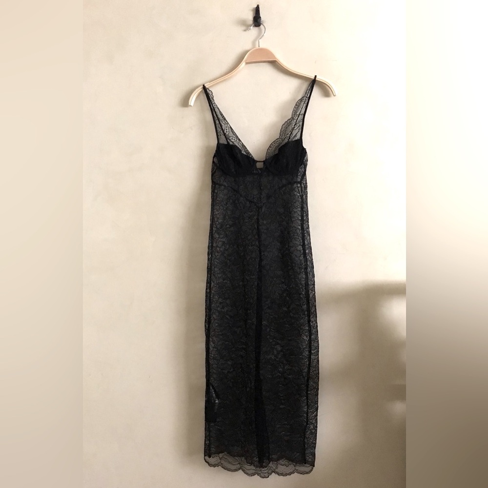 Mango Black Lace Dress NWOT